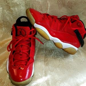 Air Jordan 6 Rings Red White 322992-601 Men's size 9 Two3